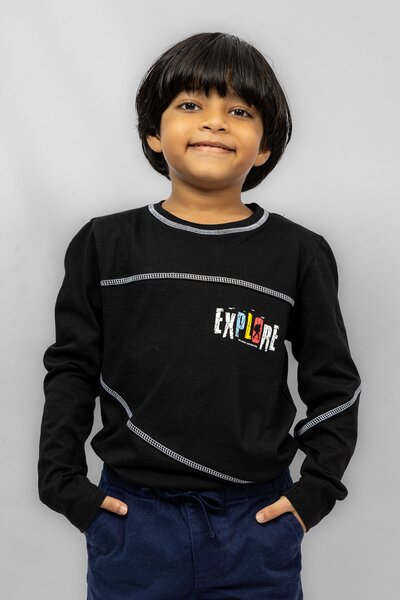 Boysenbear Boys Black Tshirt